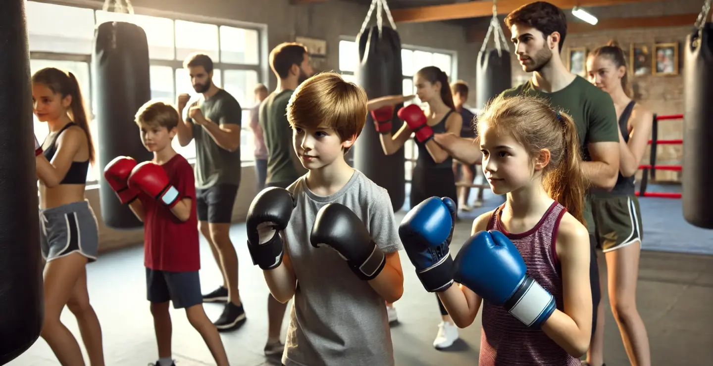 Jeunes boxeurs en cours de boxe éducative au Noble Art Portésien